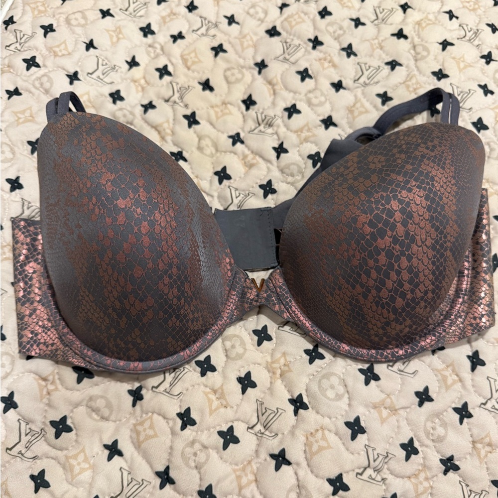 Victoria's Secret Brown Snake Print Bra